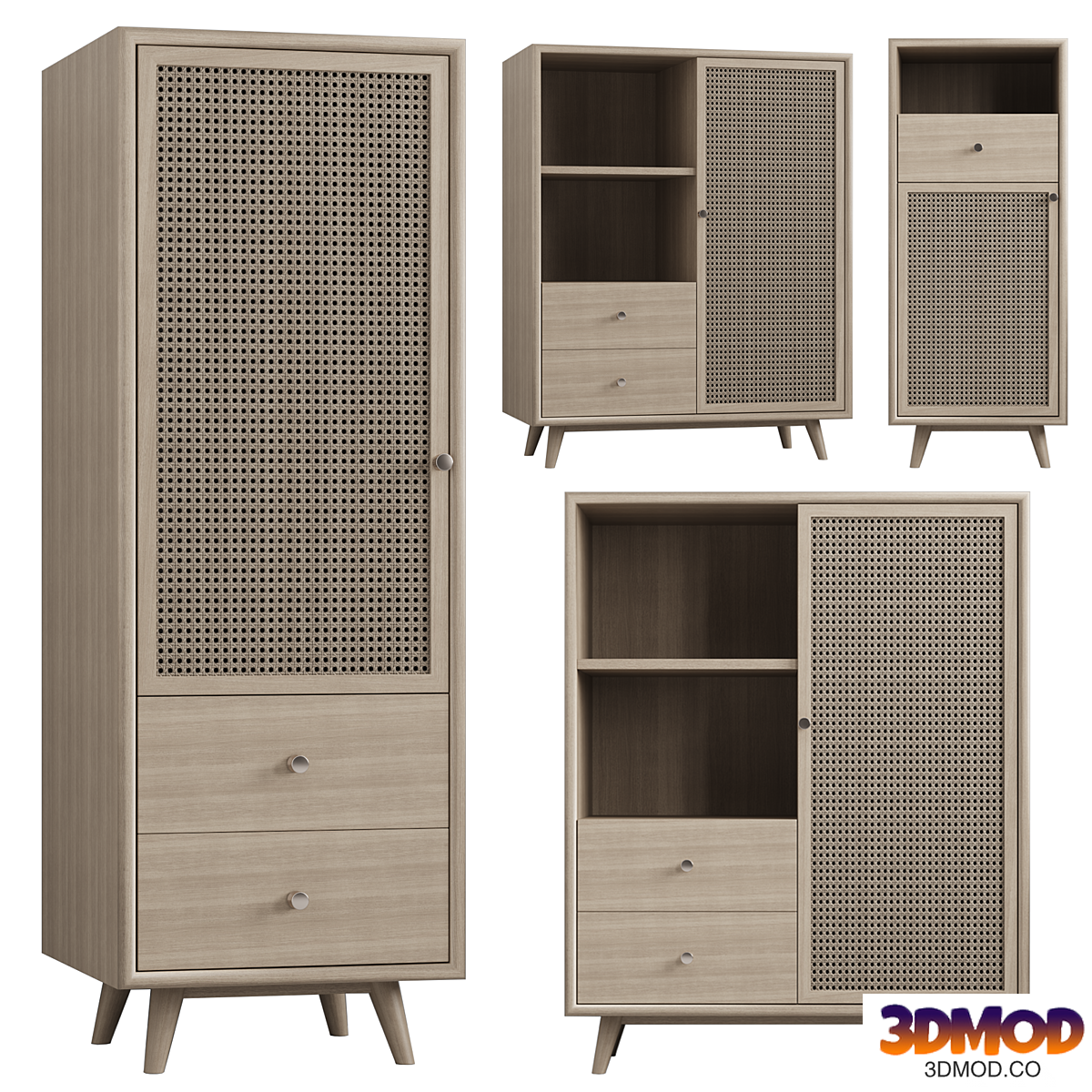 Chest Wood Rattan