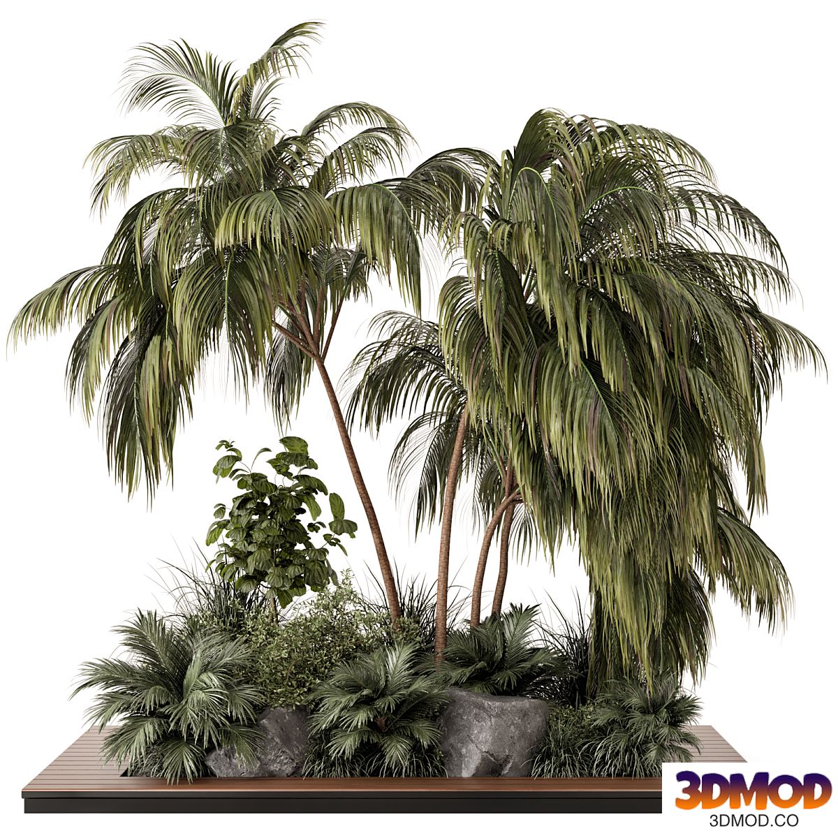 Outdoor Garden set bush and Tree - Garden Set 649