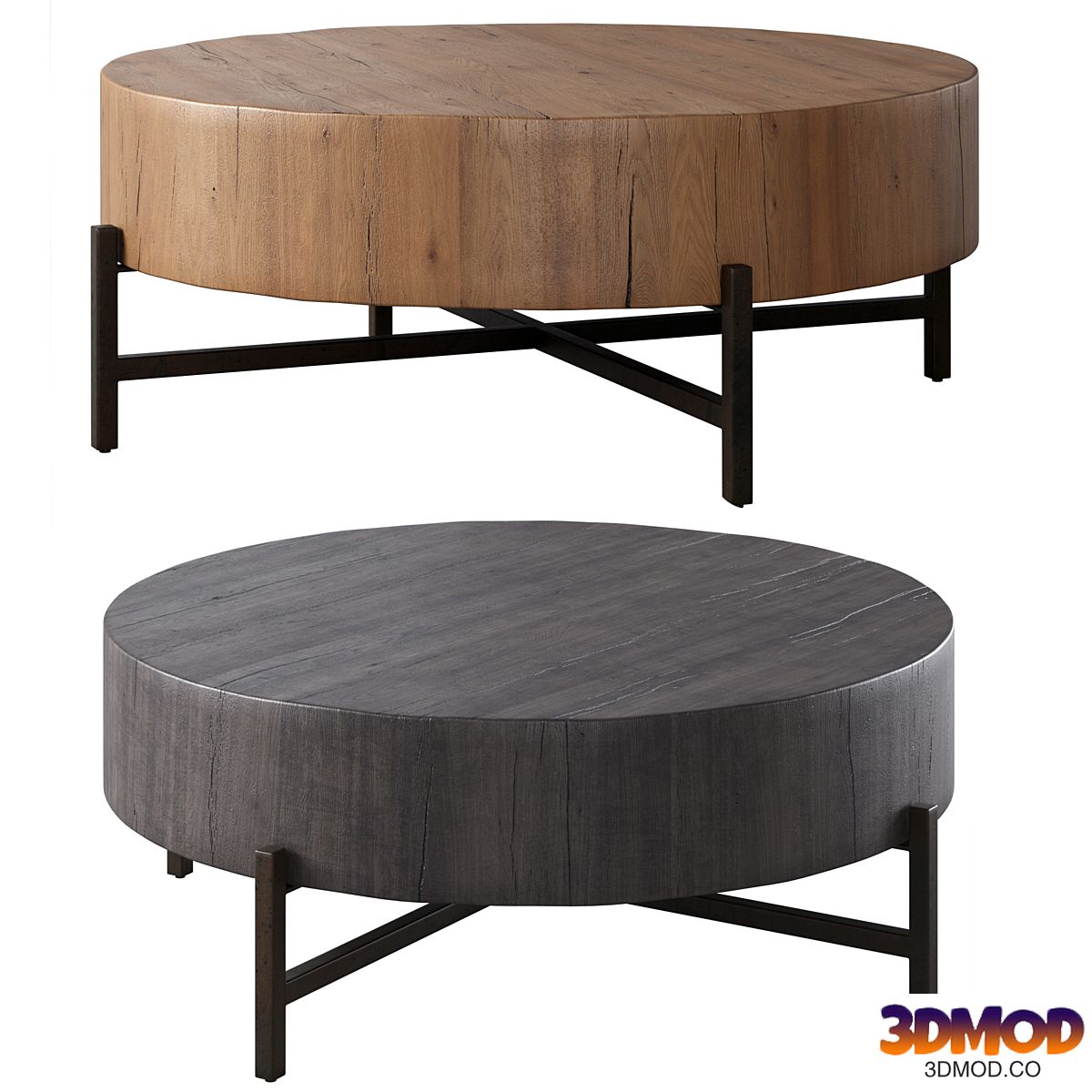 Fargo 40" Round Reclaimed Wood Coffee Table by pottery barn