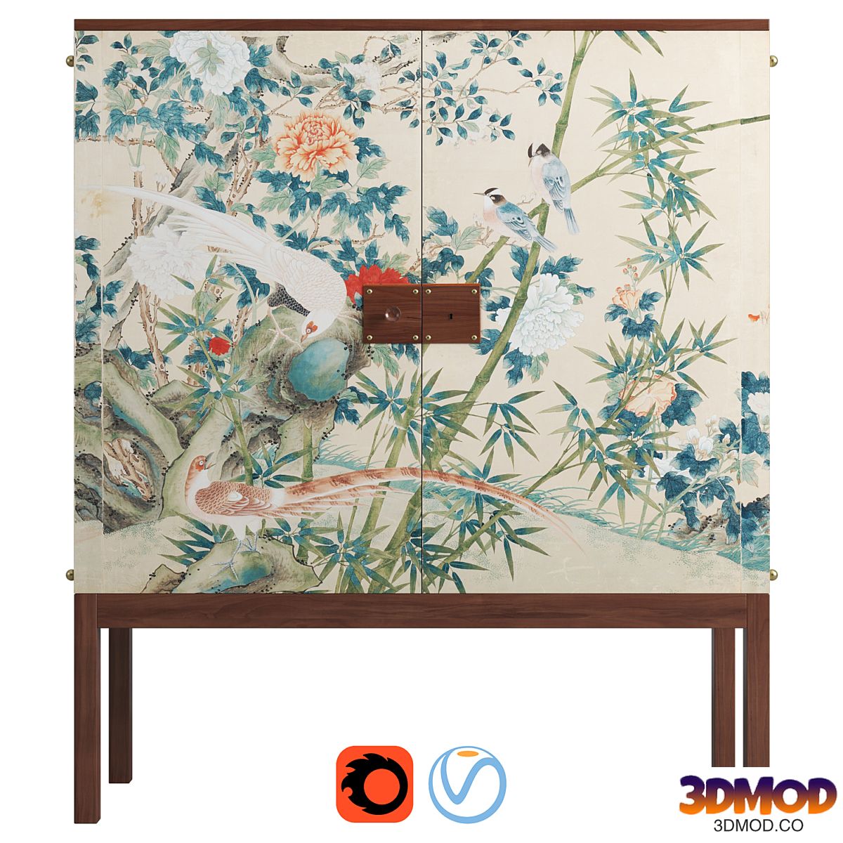 Josef Frank mahogany cabinet | Wallpaper Svenskt Tenn 边柜