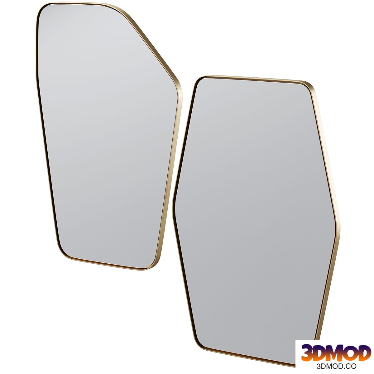 Wall Mirror Shape Brass by Kare Design