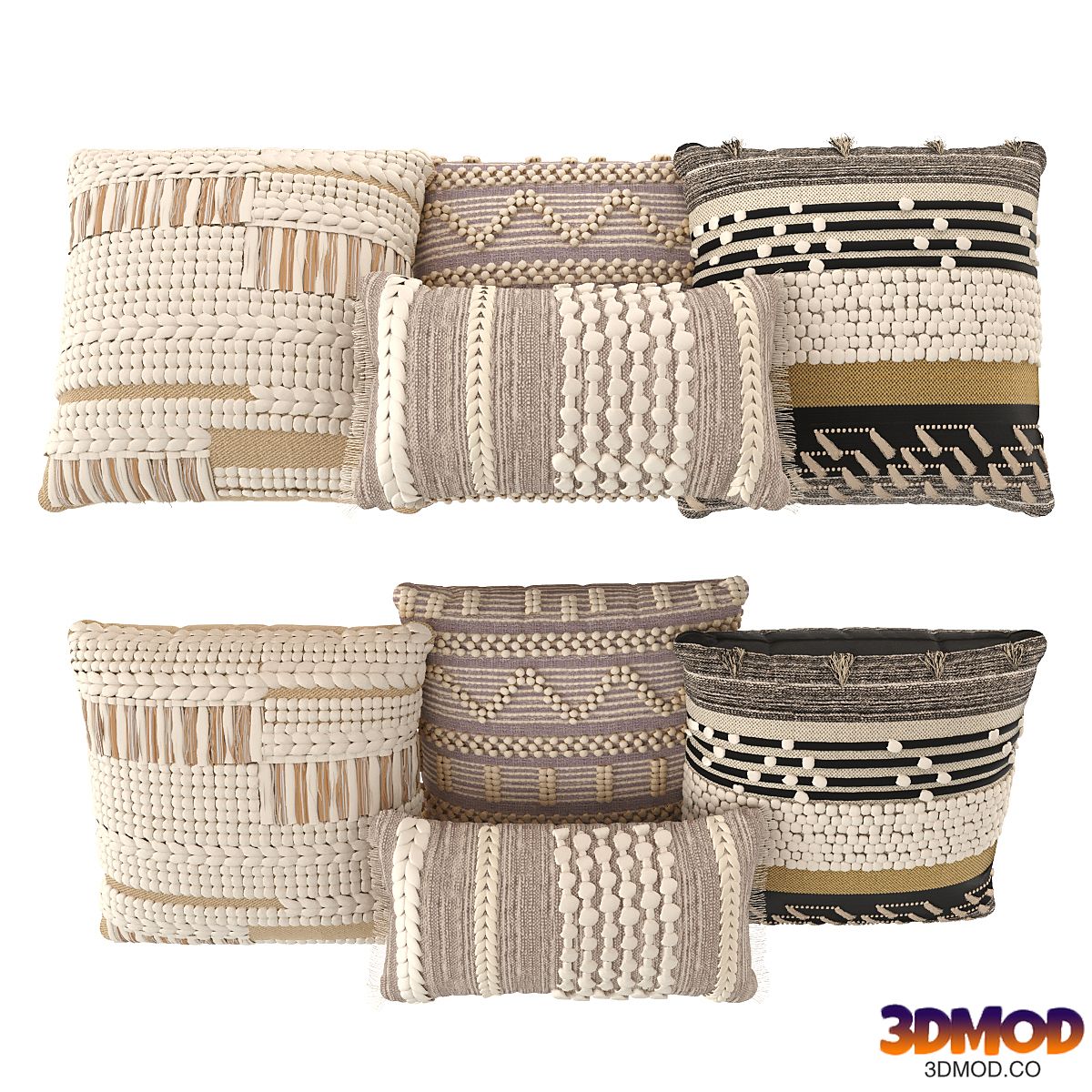Boho style pillows
