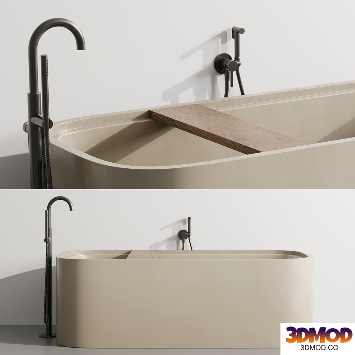 Cocoon Pb Bathtub by Fauset Omnires Y set