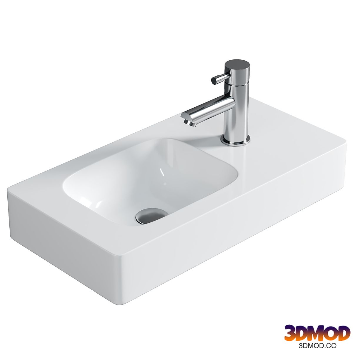 Geberit iCon hand washbasin white, with KeraTect