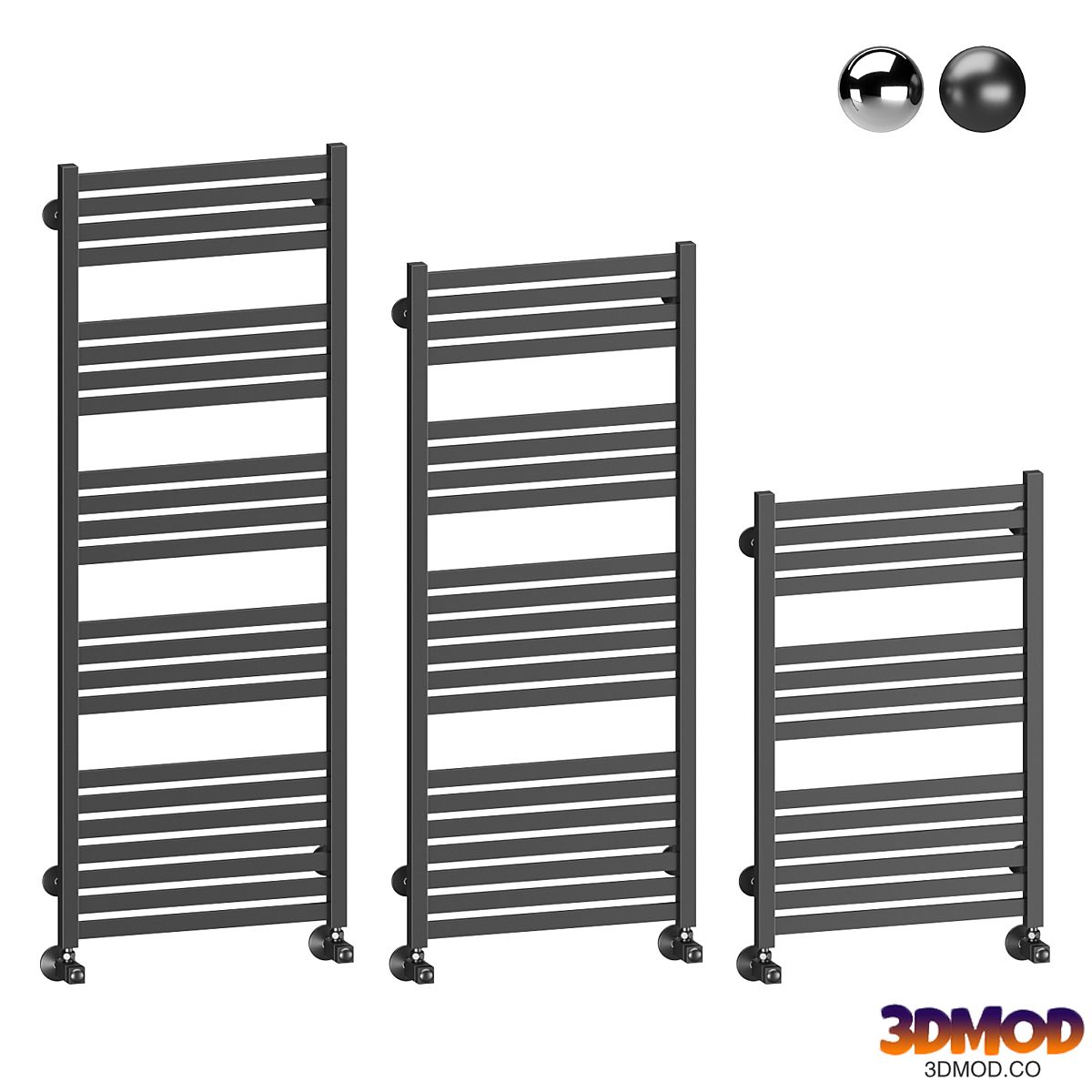 Water heated towel rail Terminus Tuscany
