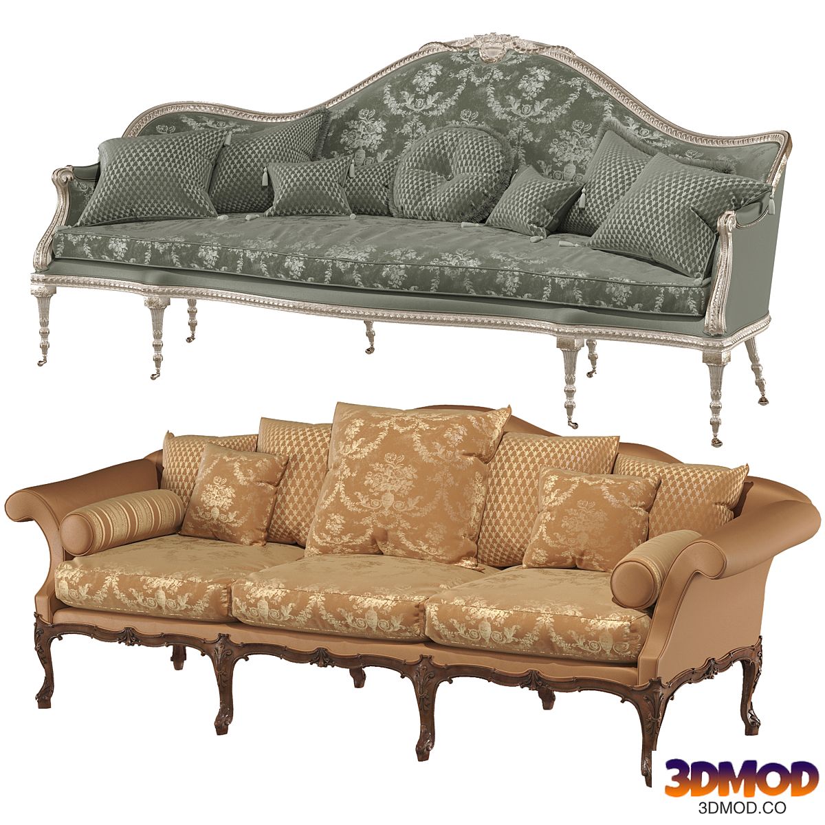 RONALD PHILLIPS Brocket sofa and George sofa