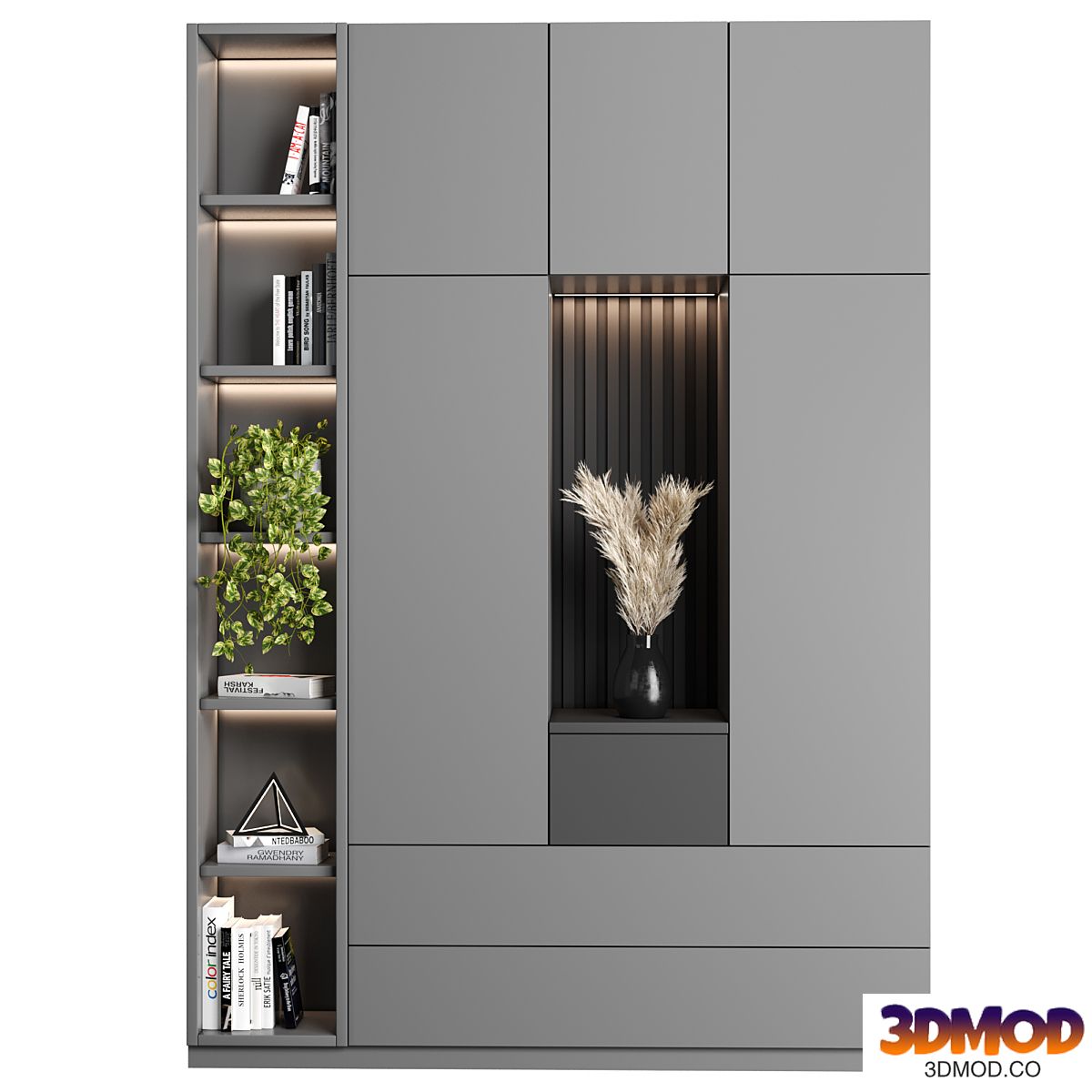 Cabinet with shelves 27