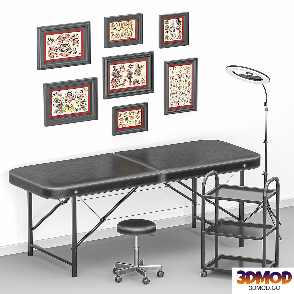 tattoo furniture 单人床