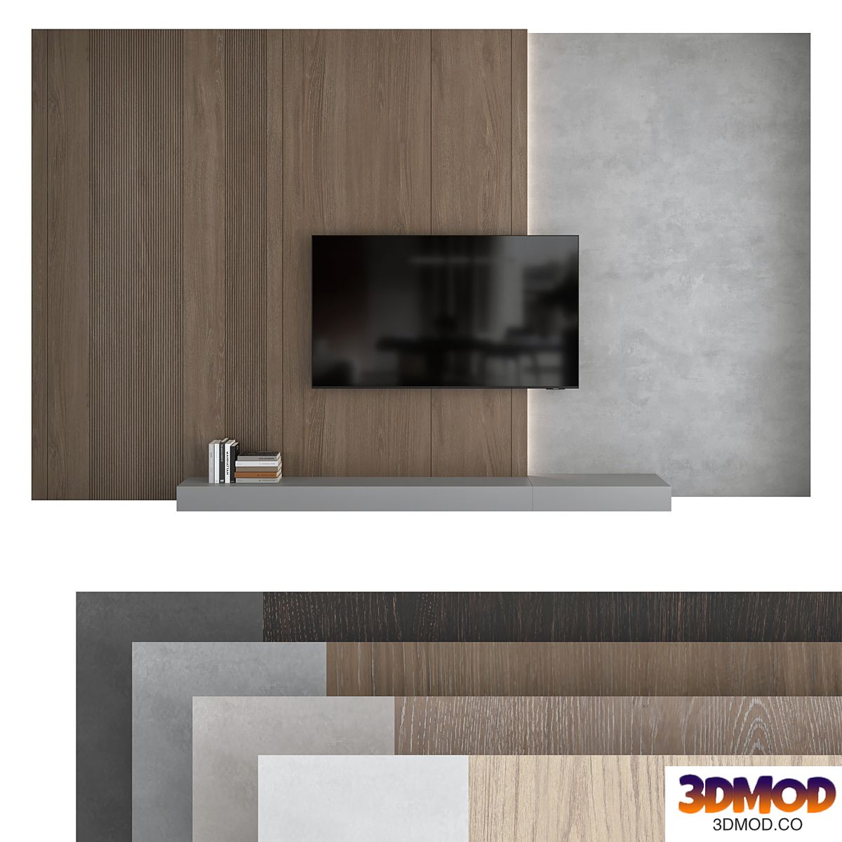 TV wall set 16 电视背景墙
