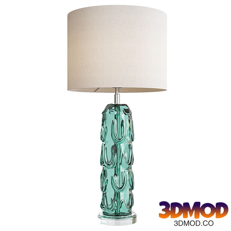 Aqua crystal vase table lamp liang and eimil gabor