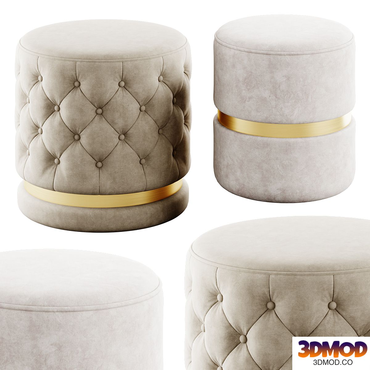 Round ottomans by !nspire 凳子