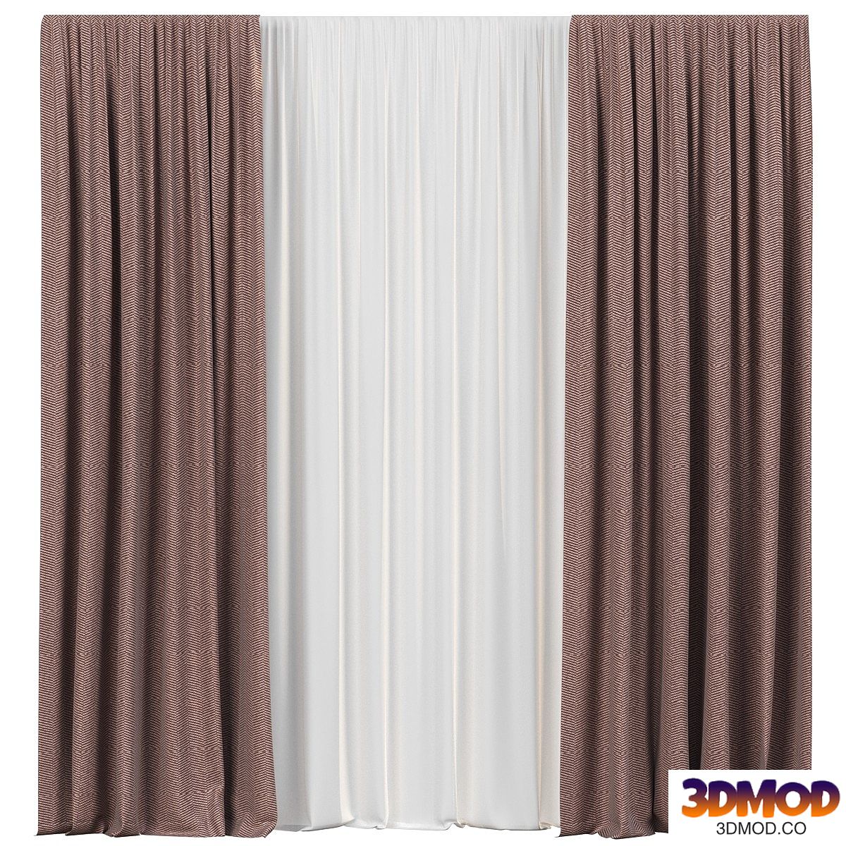 Curtains with tulle