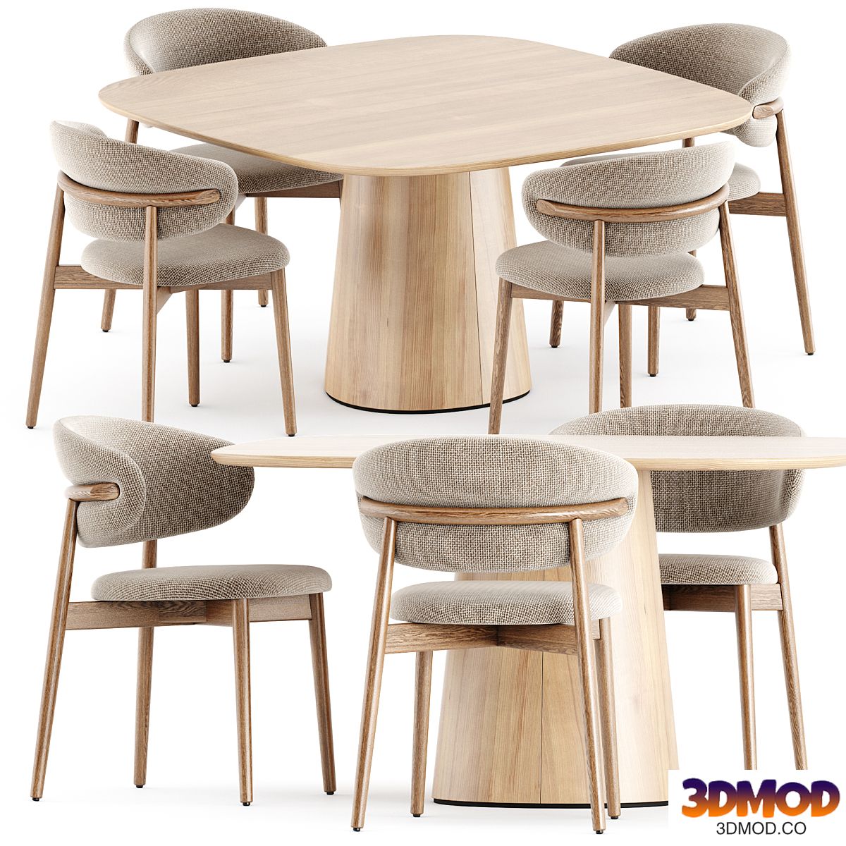 Oleandro chair by Calligaris and POV 462 table by Ton