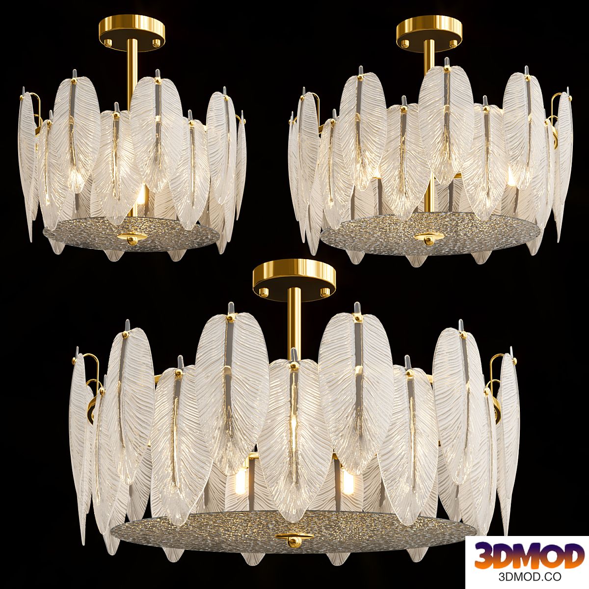 Chandelier With Feathers 吊灯