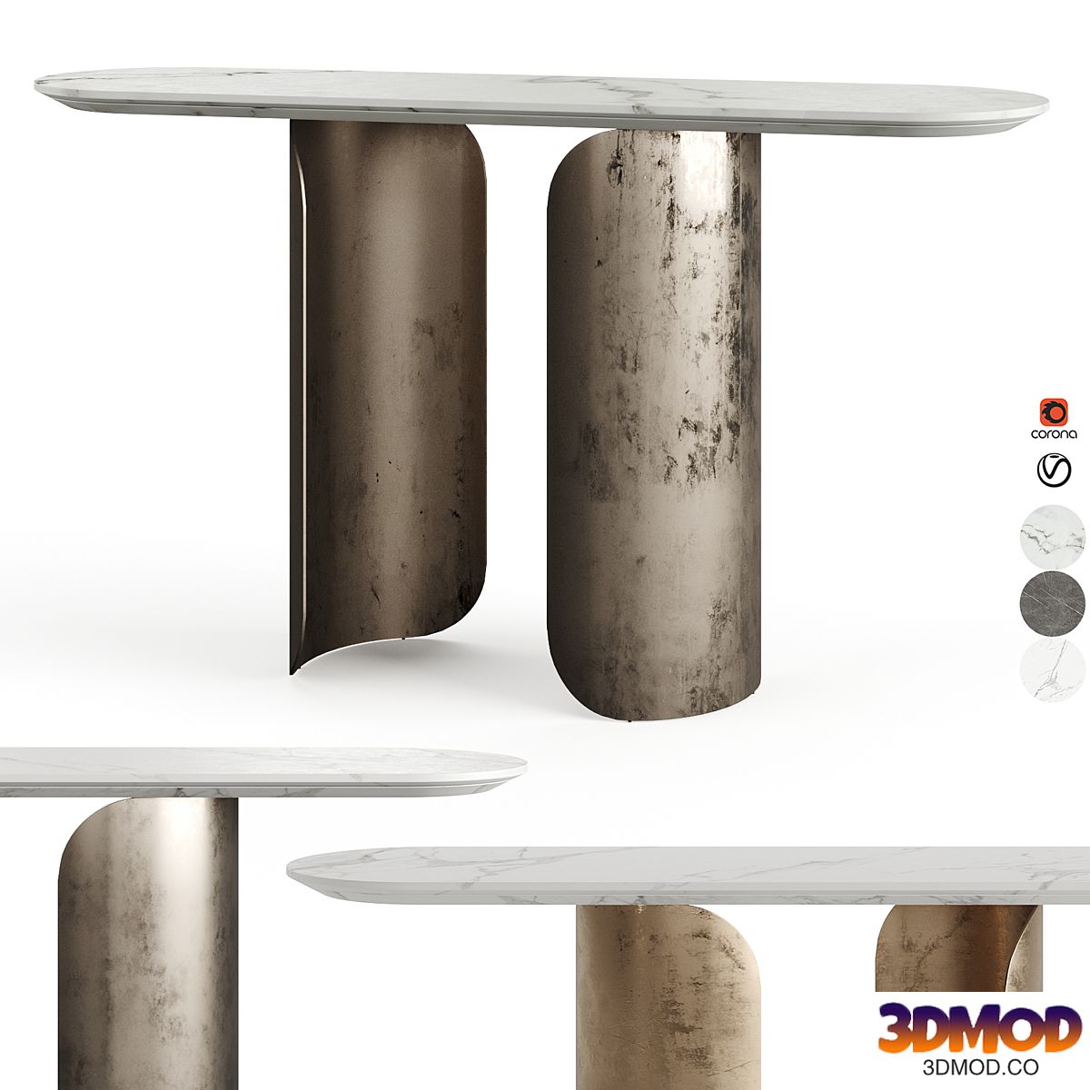 GABRIEL OPERA CONTEMPORARY OVAL CONSOLE