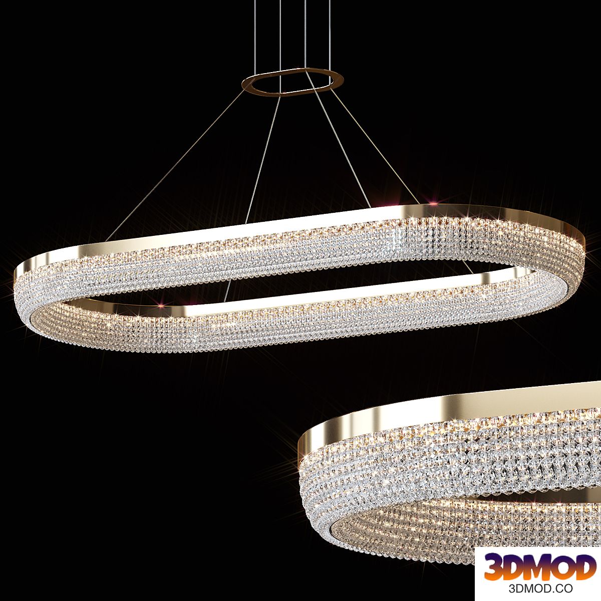 Pendant chandelier CARMEN LONG by Lampatron 吊灯