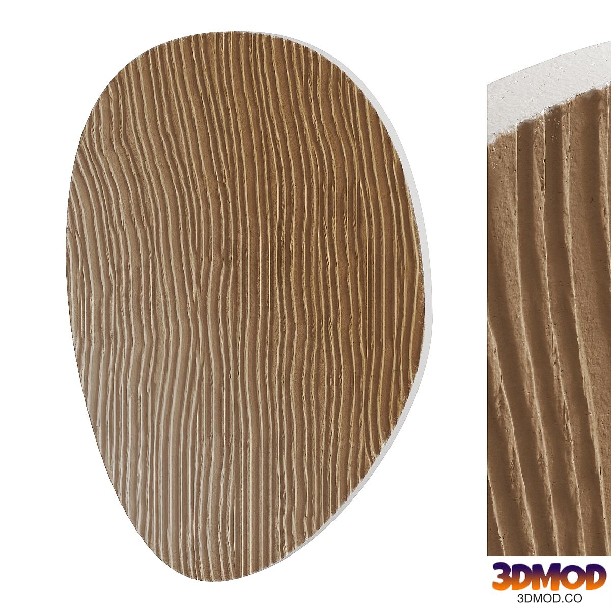 Oval plaster panel