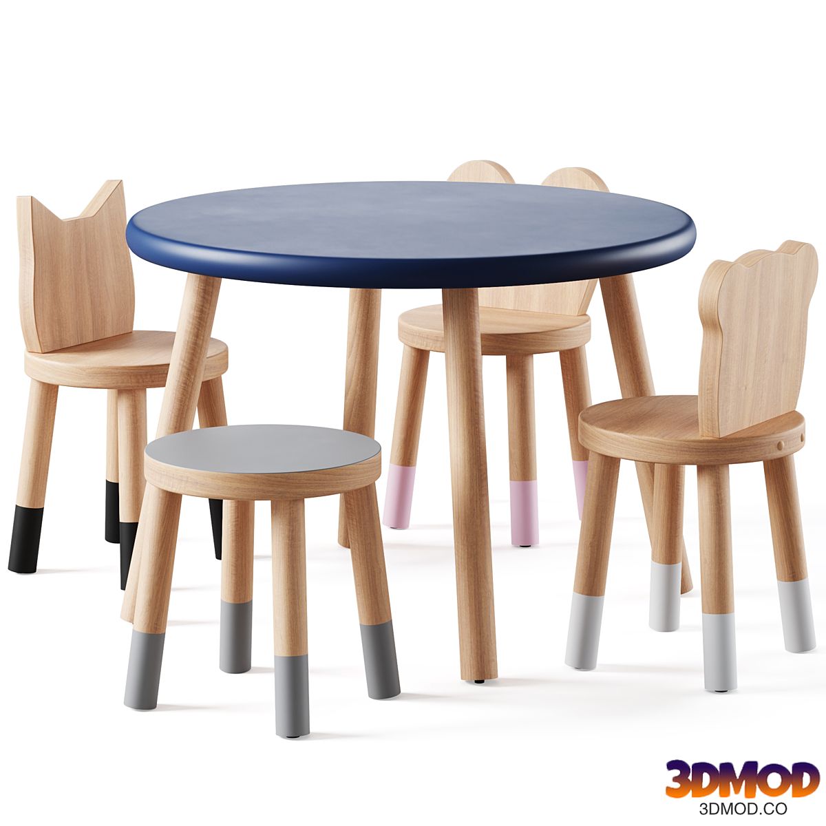 Nico & Yeye Round Kids Table and Chairs by Pottery Barn