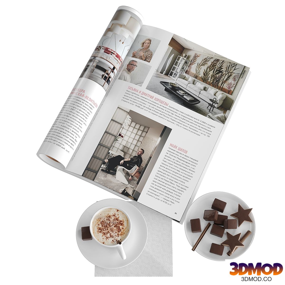 Decorative set with coffee and sweets