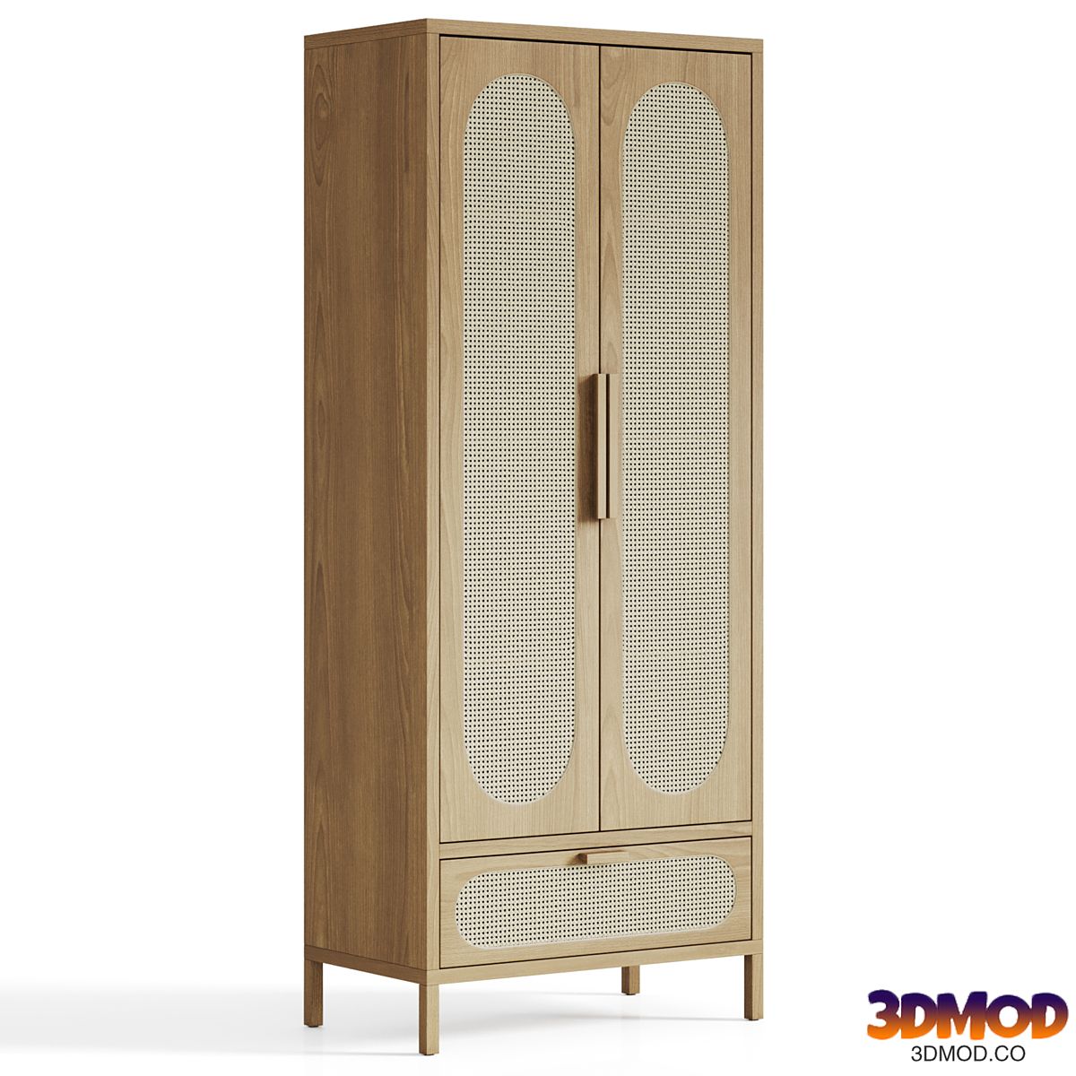 Classic Rattan & Wood Cabinet 衣柜