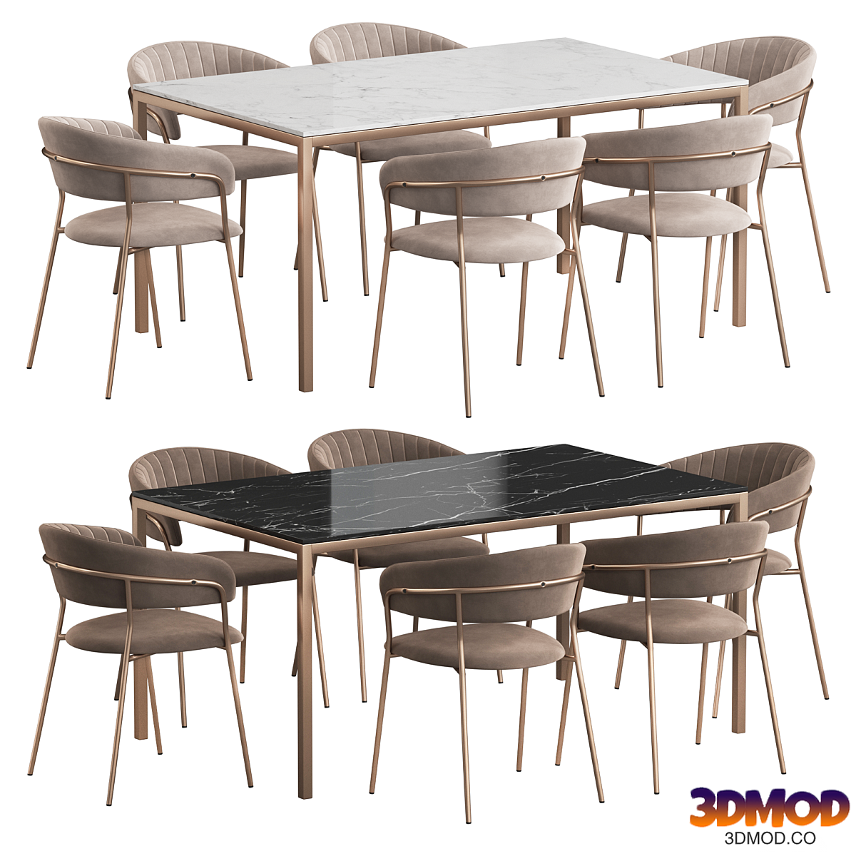 West Elm Frame table Turin chair Dining set