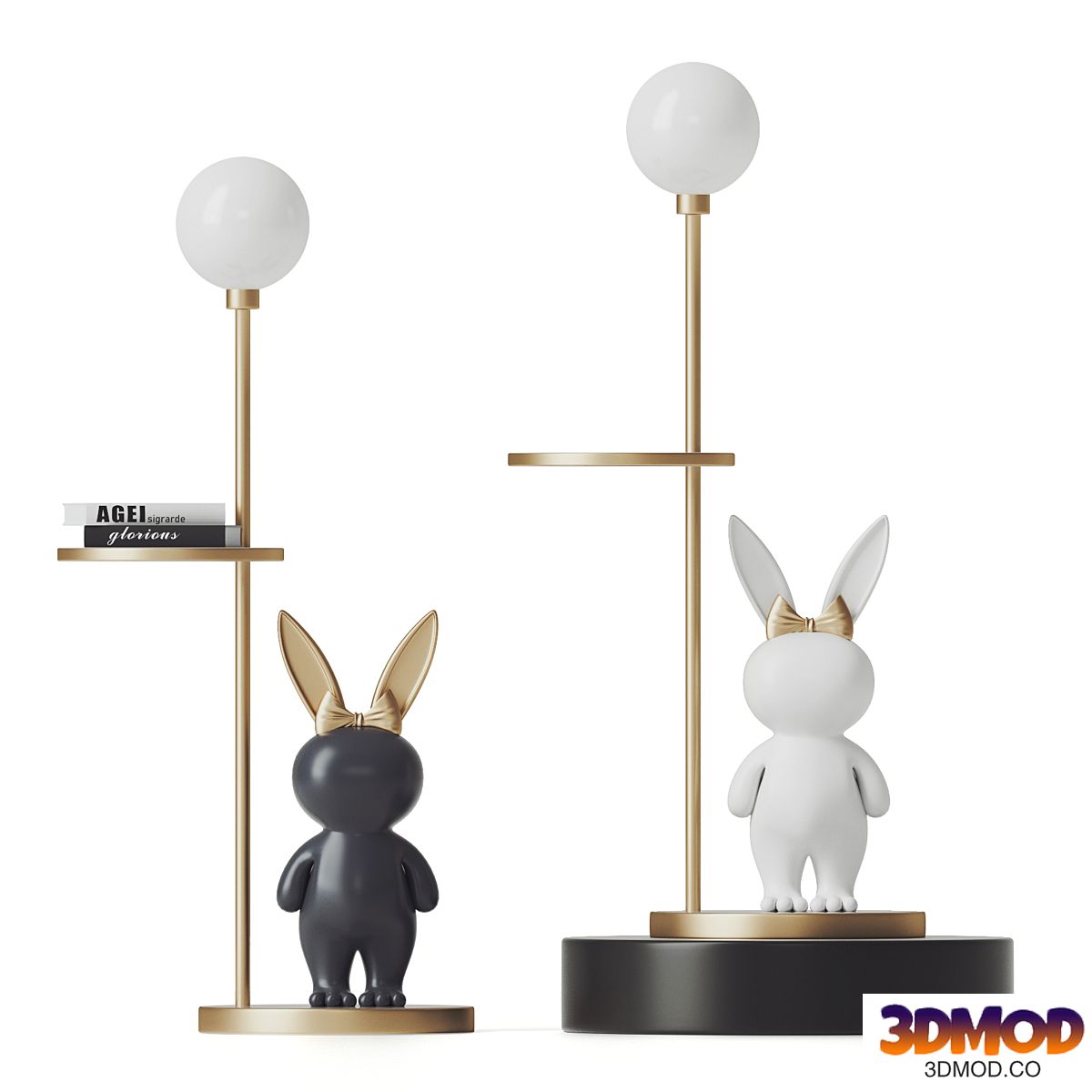 Rabbit Floor Lamp 雕塑摆件