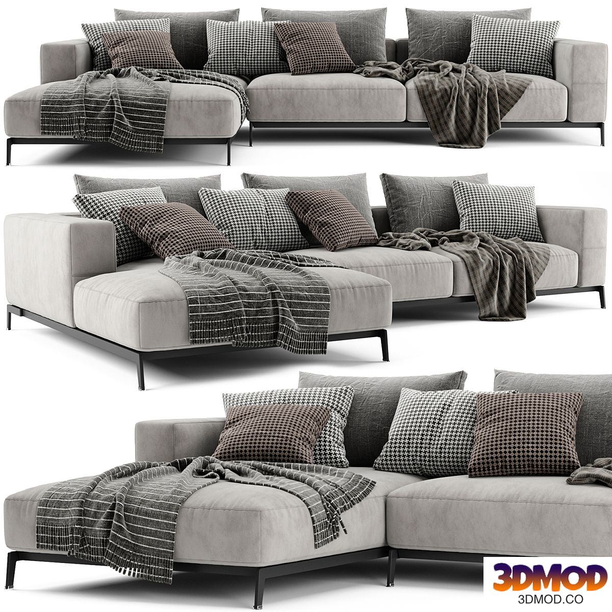 Flexform Ettore Chaise Longue Sofa 2
