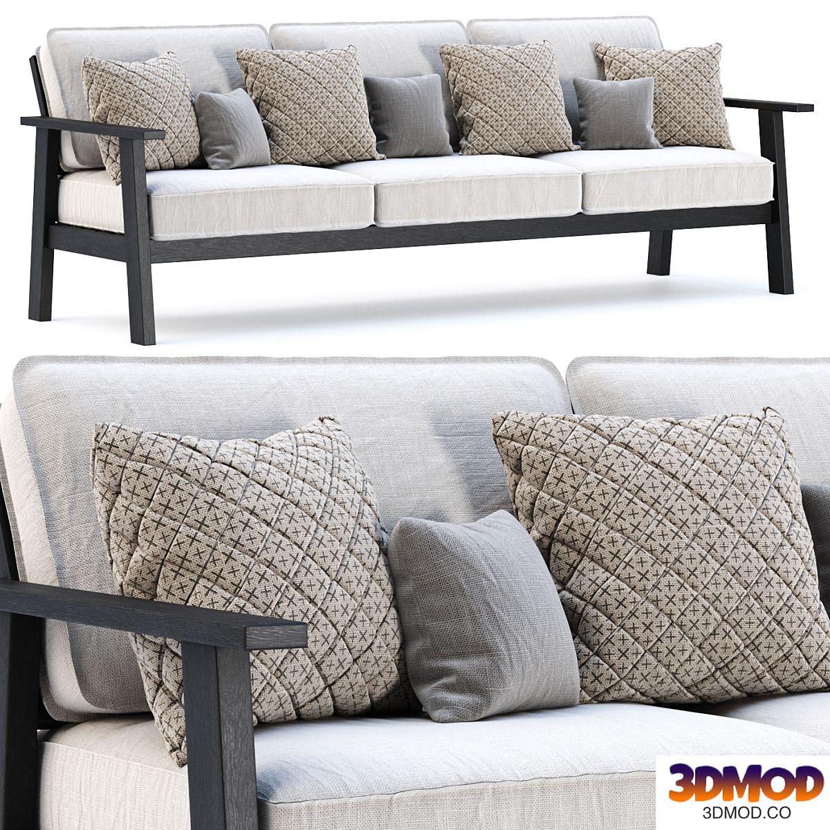 Jack garden three-seater sofa / Three-seater garden sofa 多人沙发