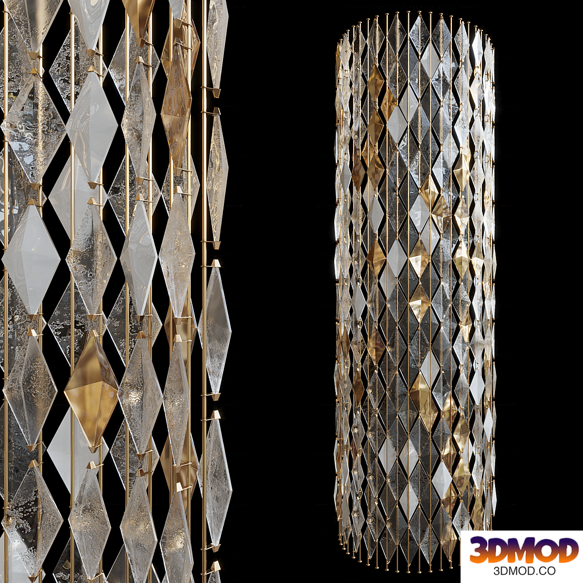 Decorative partition-screen Vargov Design (radius)
