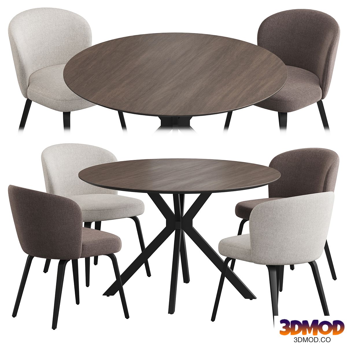 Ralf table Halard chair Dining set