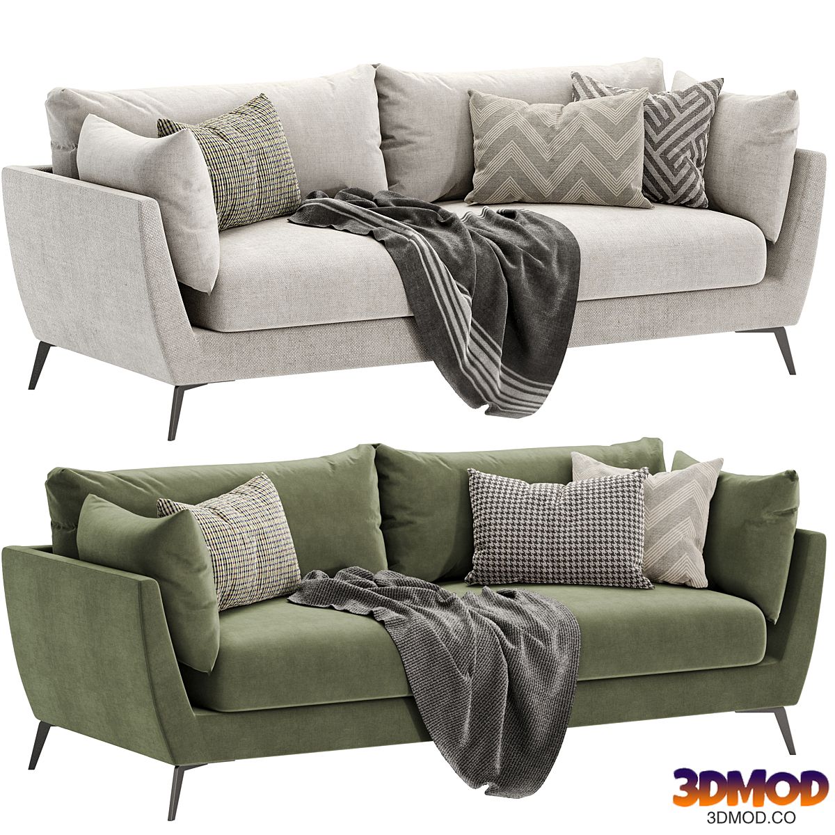 skyler 3 seater fabric sofa