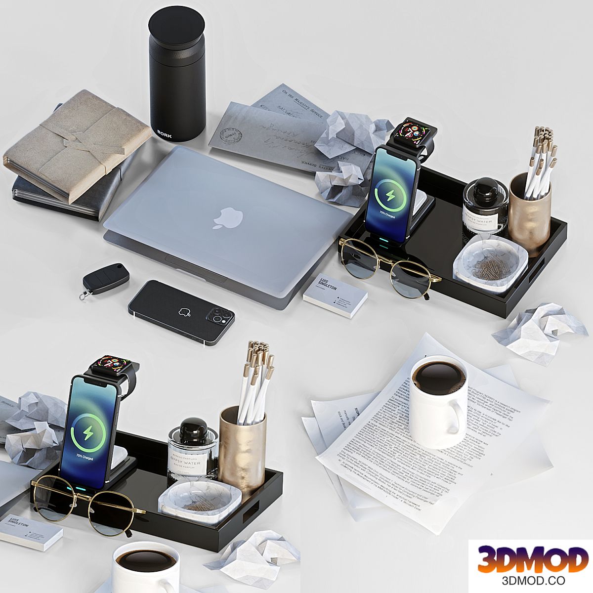 Desktop accessories set