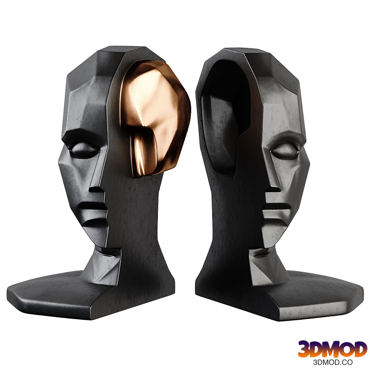 Figurine of the human brain in art deco style