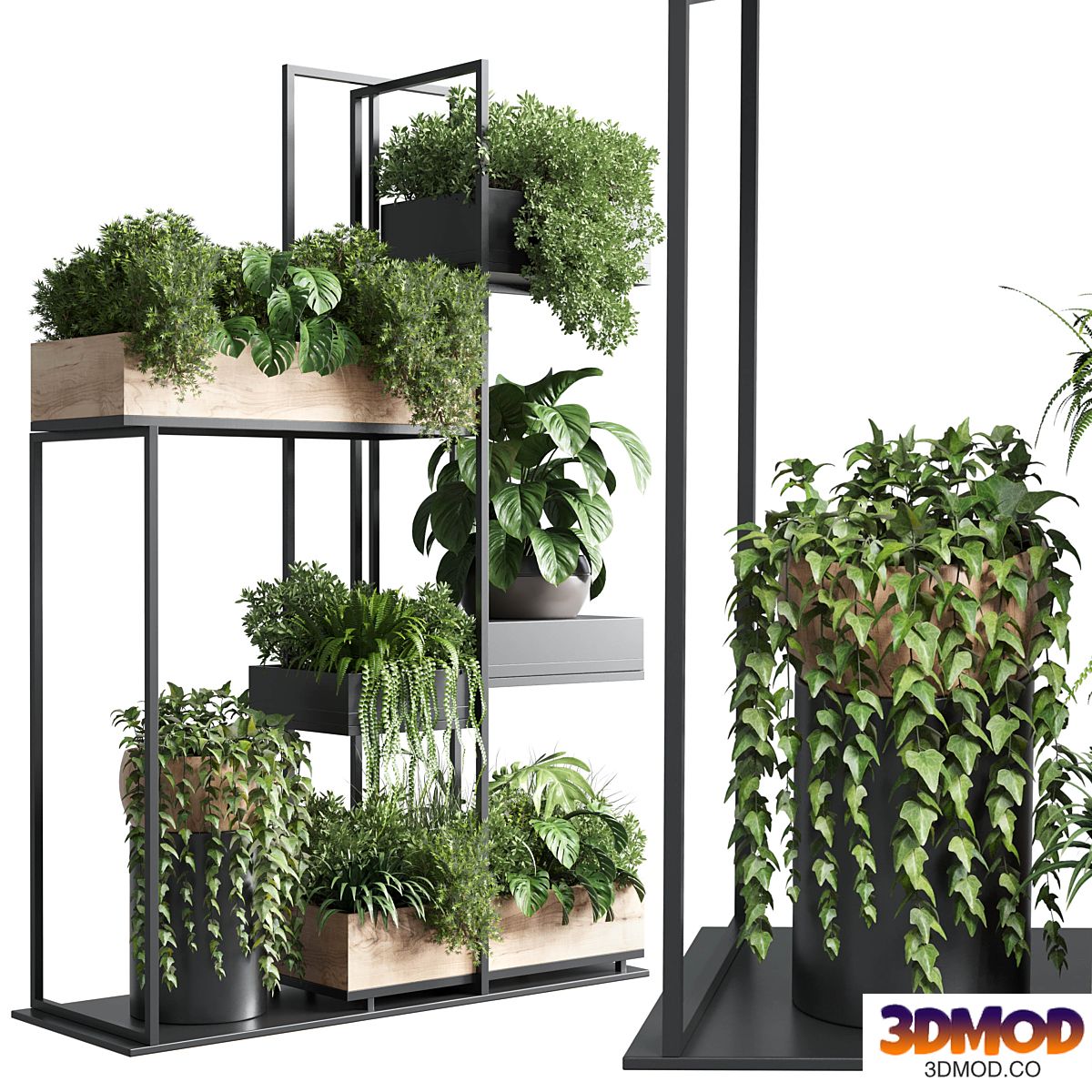 stand plant box - collection Indoor plant 217 wooden