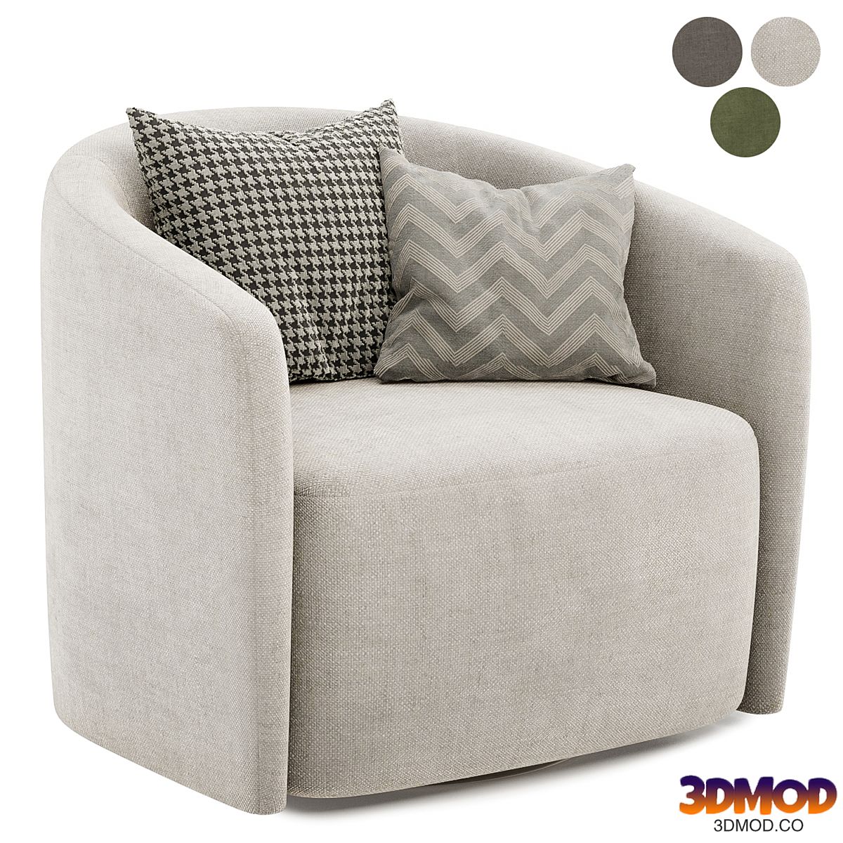 mila swivel armchair