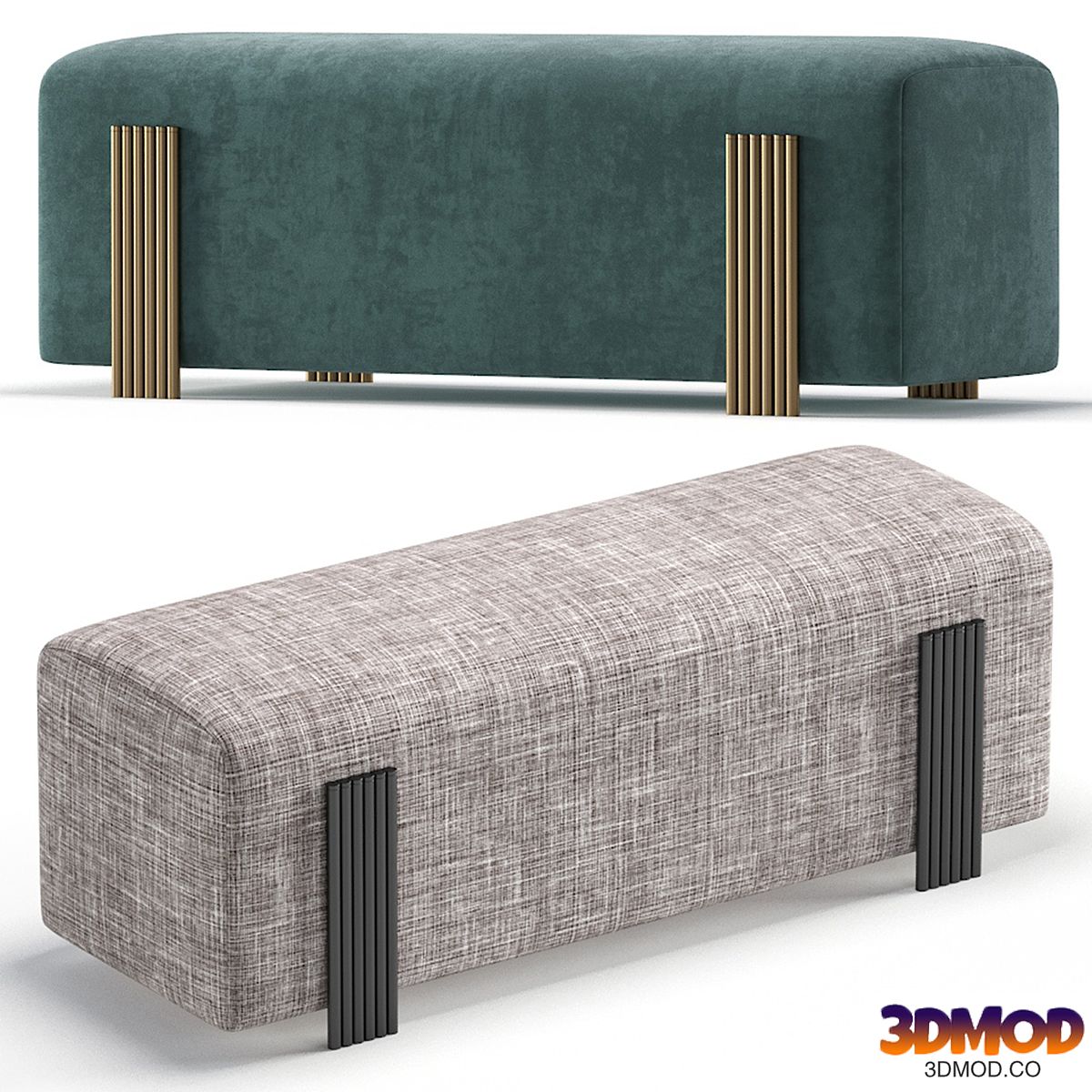 Bench Carrollin by Cazarina Interiors 3 Colors Version/банкетка Кэрроллин 沙发凳