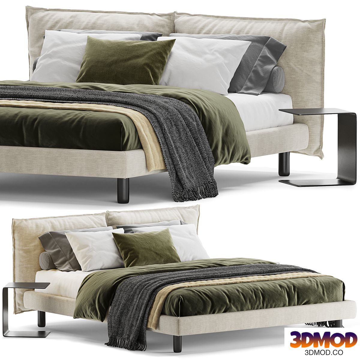 Bed Meridiani Oliver 双人床