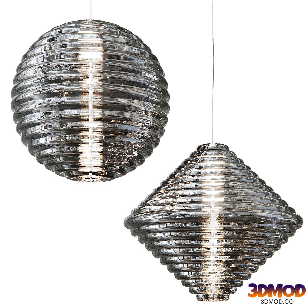 Press Sphere and Press Cone by Tom Dixon