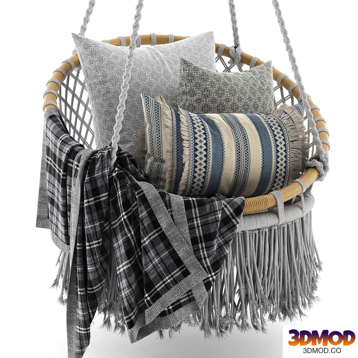 Rattan Hammock Macrame 摇椅