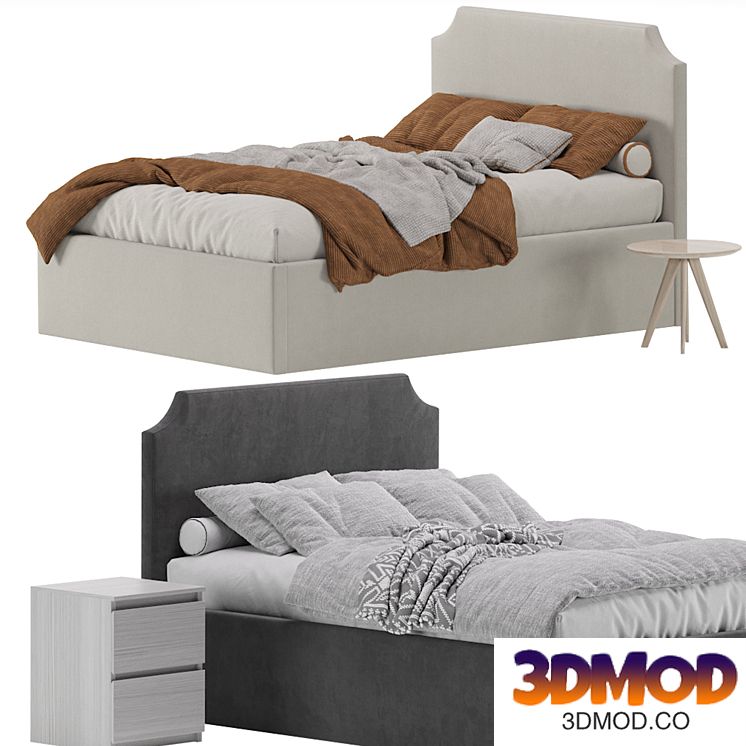 Bed Adona 140 Barhat Gray by Divan.ru