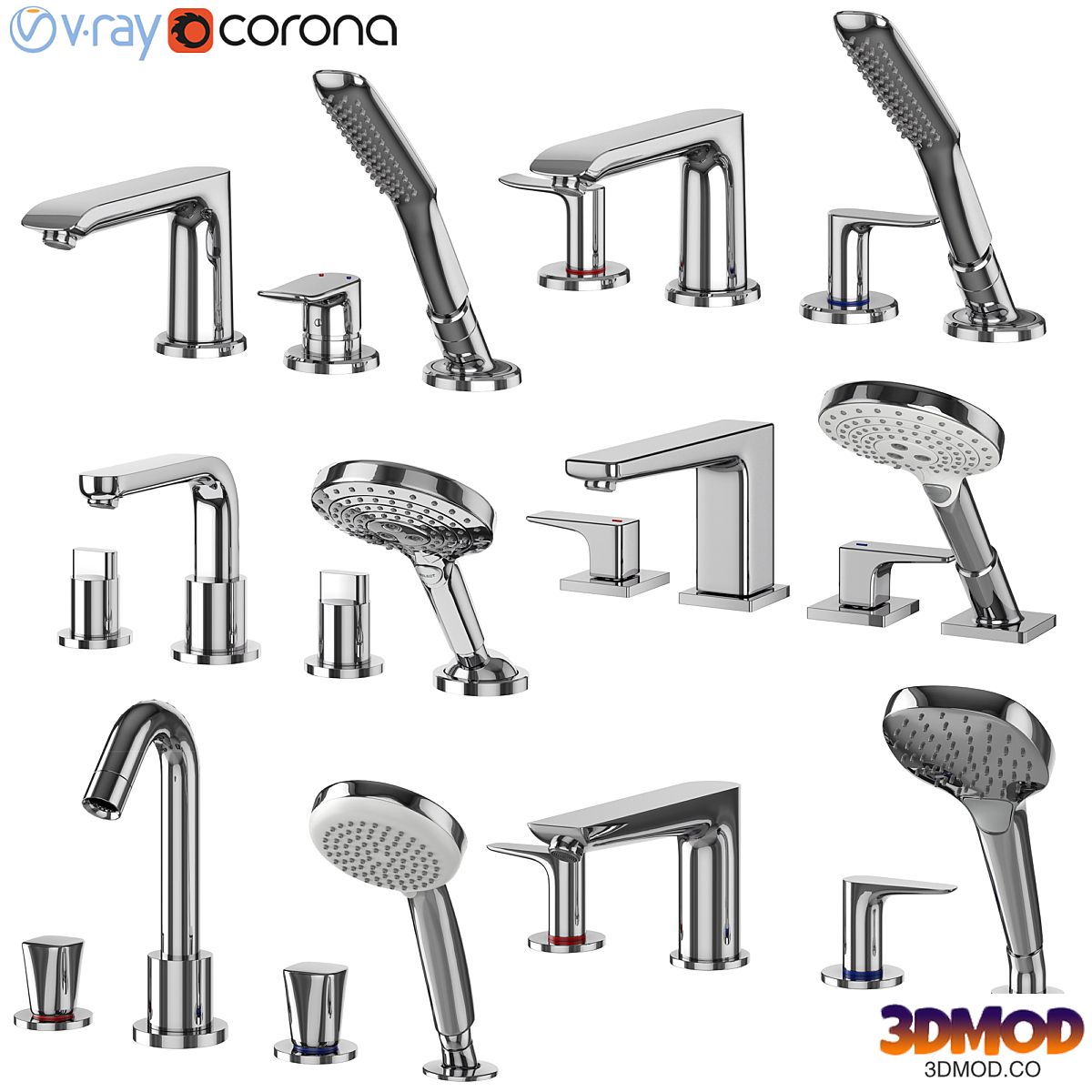Hansgrohe set 157 built-in bath mixers