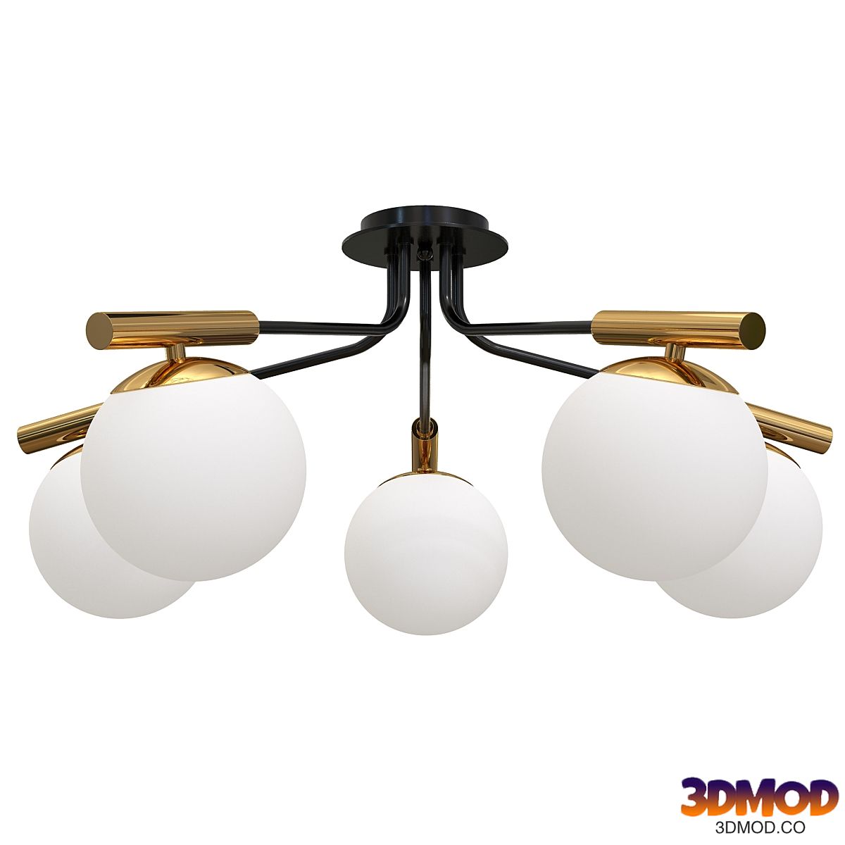 Ceiling chandelier Paolina with glass shades