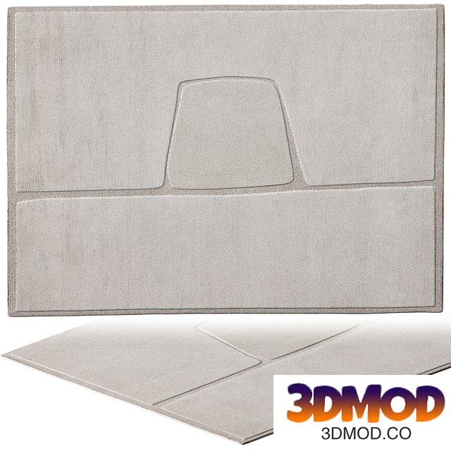 CC-Tapis Cut Out Monocromo Linen Rug