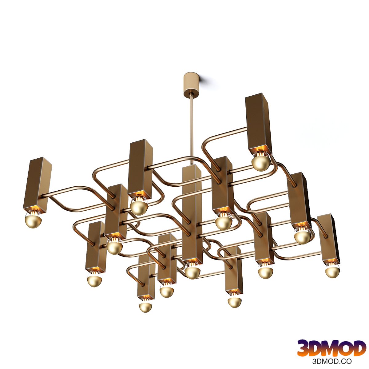 Chandelier Mid century Gaetano Sciolari chandelier with 13 lightpoints