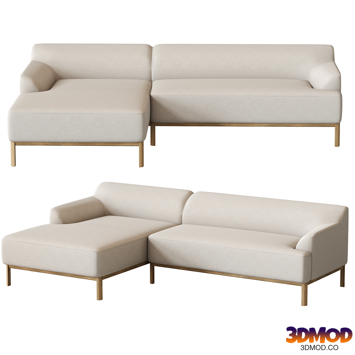 Caro Sofa 3 seater with chaise longue