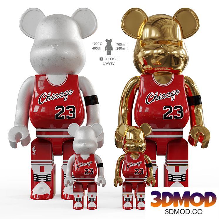 Bearbrick / basketball 23 Chicago Bulls