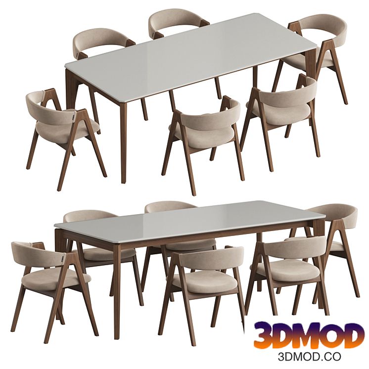 Angel Cerda Nogal Dublin Dining set