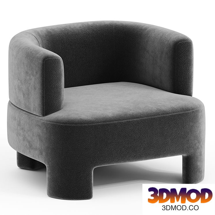 Fauteuil velours Darrel