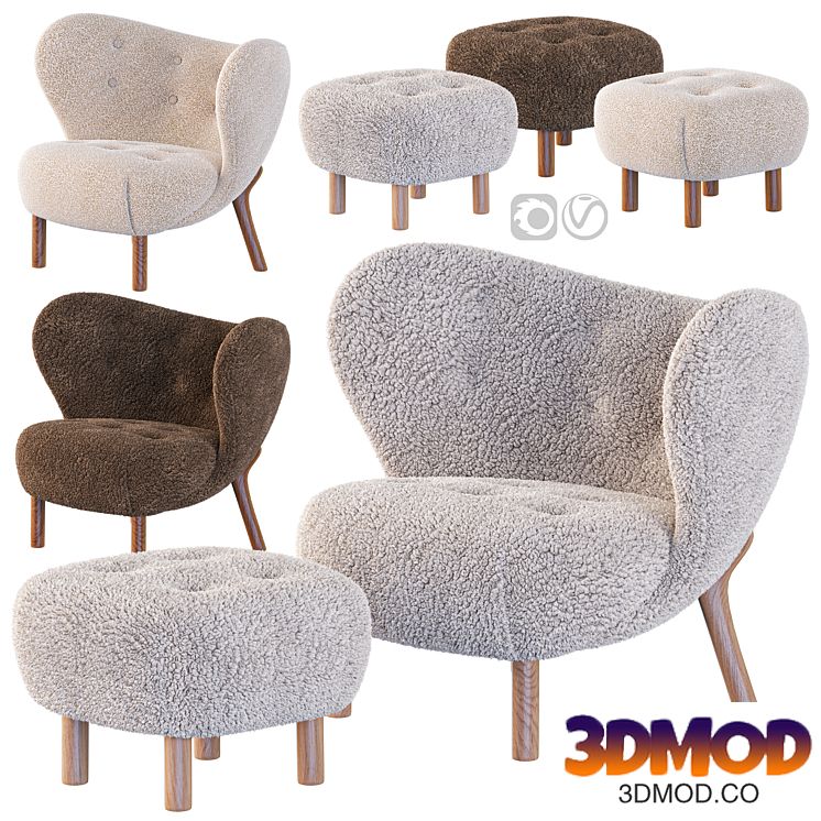 Little Petra Armchair and Pouf