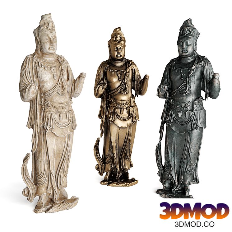 Standing Buddha bodhisattva sculpture